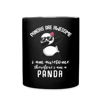 Panda Panda Bear Funny - Full Colour Mug - black - Front