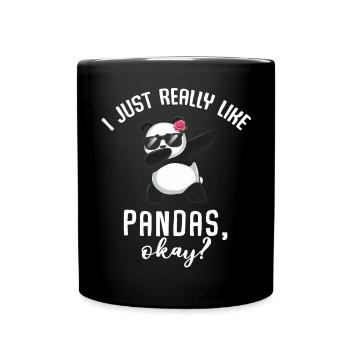 Panda Panda Bear Funny - Full Colour Mug - black - Front
