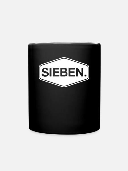 7. Geburtstag Junge Mädchen 7 Jahre Alt Sieben - Tasse einfarbig - Schwarz