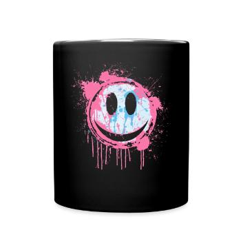 Graffiti Smiley Face - Street Art Urbain - Mug uni - noir - Devant
