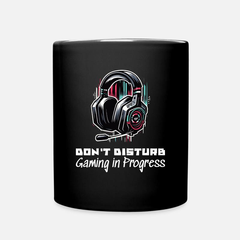Gamer Shirt Don't disturb Gaming in Progress - Tasse einfarbig - Schwarz