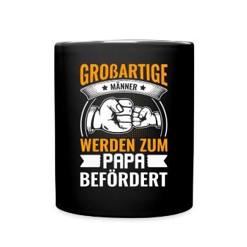 De grands hommes sont promus au rang de papa - Va - Mug uni - noir - Devant