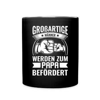 De grands hommes sont promus au rang de papa - Pa - Mug uni - noir - Devant