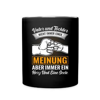 Père et fille - Idées de fête des pères pour les pères pères - Mug uni - noir - Devant