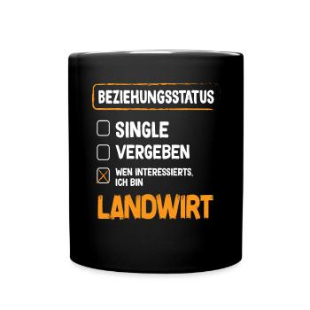Farmer Relationship Status - Full Colour Mug - black - Front
