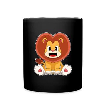 Cœur de Lion - Mug uni - noir - Devant