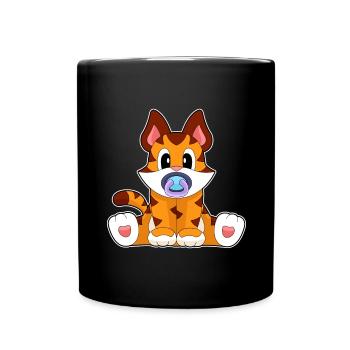 Tétine Tigre-Bébé - Mug uni - noir - Devant