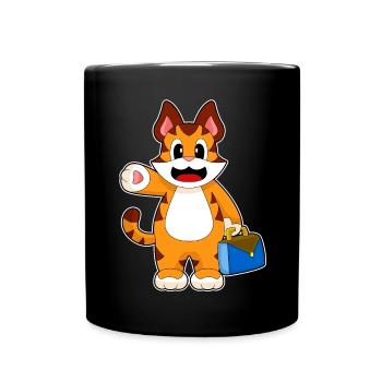 Tiger Handtasche - Tasse einfarbig - Schwarz - Vorne