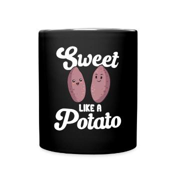 Légumes-racines de patates douces - Mug uni - noir - Devant