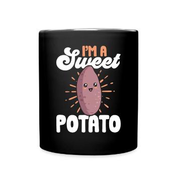 Légumes-racines de patates douces - Mug uni - noir - Devant