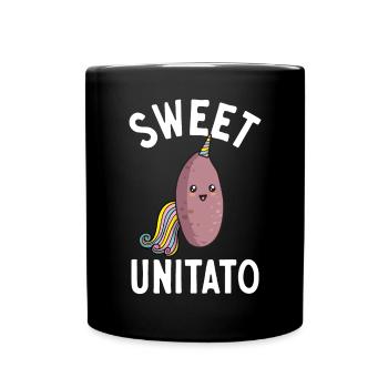 Légumes-racines de patates douces - Mug uni - noir - Devant
