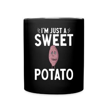 Légumes-racines de patates douces - Mug uni - noir - Devant