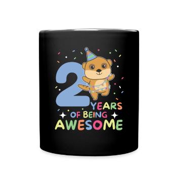 Suricate pour les enfants de 2 ans - Mug uni - noir - Devant