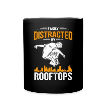 Drôle de dicton de parkour - Mug uni - noir - Devant