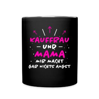 Kauffrau Spruch Verkäuferin Witz Kauffrau Geschenk - Tasse einfarbig - Schwarz - Vorne