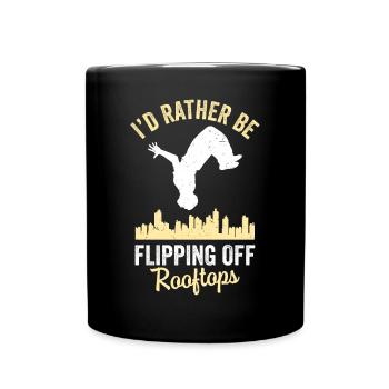 Funny parkour saying - Full Colour Mug - black - Front