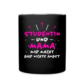 Studentin Spruch Universität Studentin Geschenk - Tasse einfarbig - Schwarz - Vorne