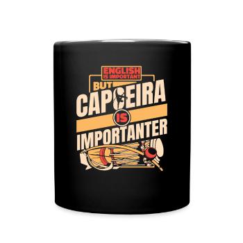 L’éducation est importante, mais la capoeira l’est - Mug uni - noir - Devant