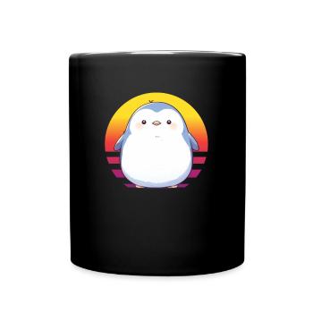 Penguin Kawaii Penguin Cute - Full Colour Mug - black - Front