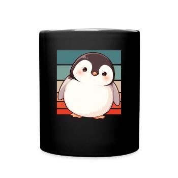 Penguin Kawaii Penguin Cute - Full Colour Mug - black - Front