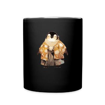 Penguin Watercolors Kawaii Penguin Cute - Full Colour Mug - black - Front