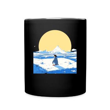 Penguin Icy Landscape Penguin Cute - Full Colour Mug - black - Front