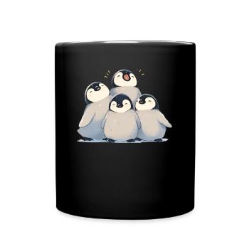 Penguin Babies Kawaii Penguin Cute - Full Colour Mug - black - Front