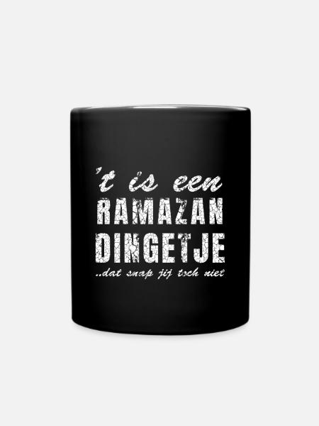 Design de chemise avec texte pour Ramazan - Mug uni - noir