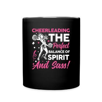 Cheerleading The Perfect Balance of Spirit - Tasse einfarbig - Schwarz - Vorne