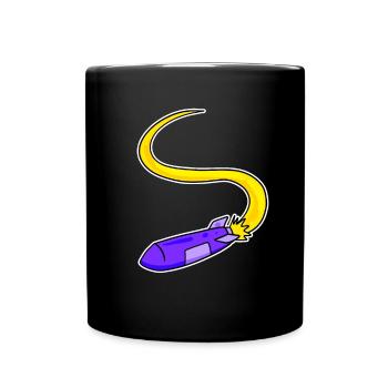 Motif fusée - Mug uni - noir - Devant