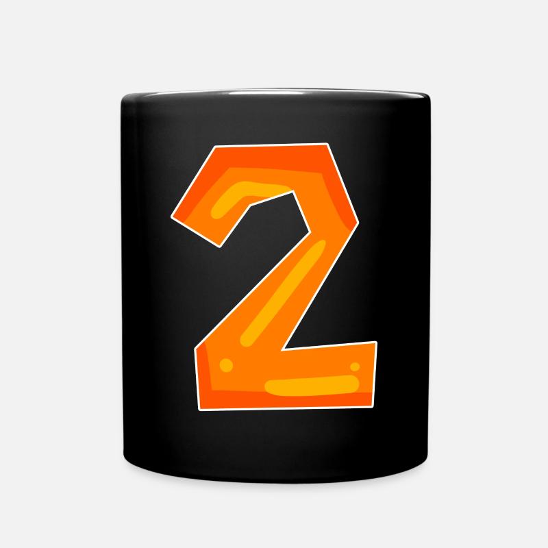 Deux - 2 - Nombre - Mug uni - noir