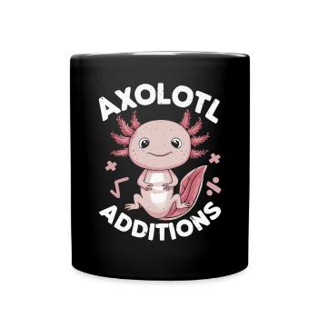 Axolotl Mathelehrer Mexikanischer Salamander Amphibie - Tasse einfarbig - Schwarz - Vorne
