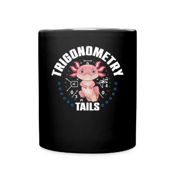 Axolotl Math Teacher Mexican Salamander Amphibian - Full Colour Mug - black - Front