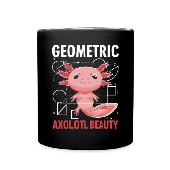 Axolotl Mathe Lehrer Mexikanischer Salamander Amphibie - Tasse einfarbig - Schwarz - Vorne