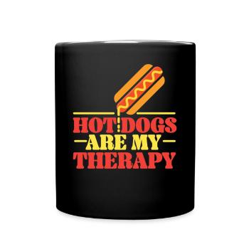 Les hot-dogs pour adultes sont mes hot-dogs - Mug uni - noir - Devant