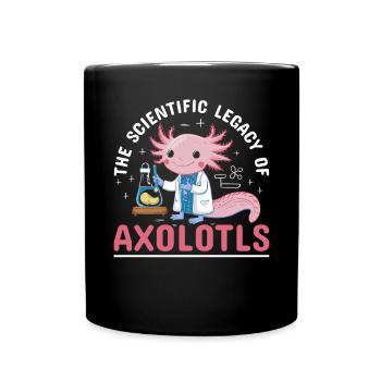 Axolotl Lehrer für Naturwissenschaften Mexikanischer Salamander - Tasse einfarbig - Schwarz - Vorne