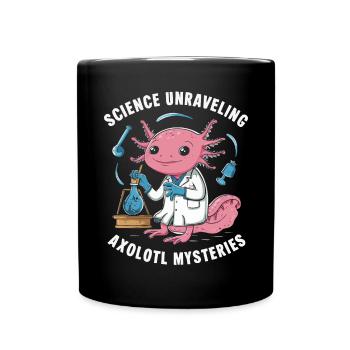 Axolotl Lehrer für Naturwissenschaften Mexikanischer Salamander - Tasse einfarbig - Schwarz - Vorne
