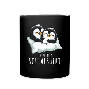 Penguin Nightgown Official Sleep Shirt Penguins - Full Colour Mug - black - Front