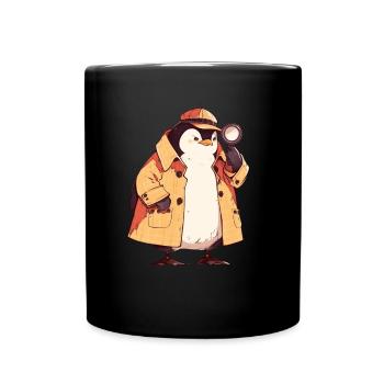 Pingouin Détective Kawaii Pingouin Mignon - Mug uni - noir - Devant