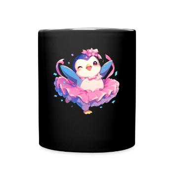 Pinguin Ballett Tänzer Kawaii Pinguin Niedlich - Tasse einfarbig - Schwarz - Vorne