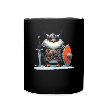 Pingouin Viking Kawaii Pingouin mignon - Mug uni - noir - Devant