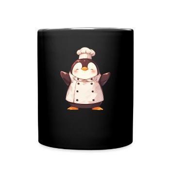 Penguin Kawaii Penguin Cute - Full Colour Mug - black - Front