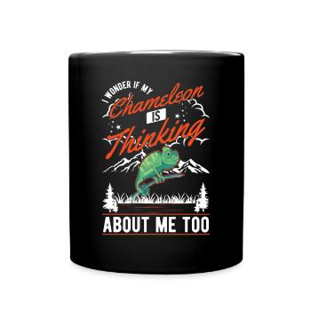 Cadeau caméléon Caméléon - Mug uni - noir - Devant