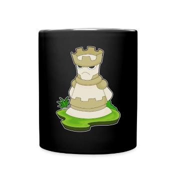 Pièce d’échecs Tour Échecs - Mug uni - noir - Devant