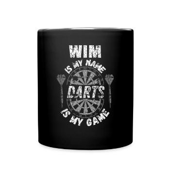 T-shirt de fléchettes personnalisé pour Wim - Mug uni - noir - Devant