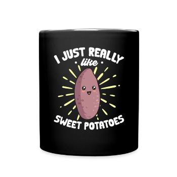 Légumes-racines de patates douces - Mug uni - noir - Devant
