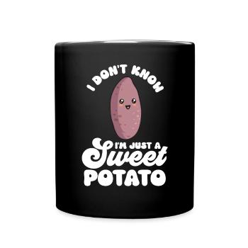 Légumes-racines de patates douces - Mug uni - noir - Devant