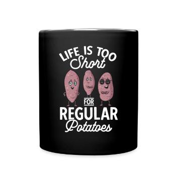 Légumes-racines de patates douces - Mug uni - noir - Devant