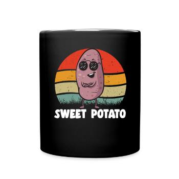 Légumes-racines de patates douces - Mug uni - noir - Devant