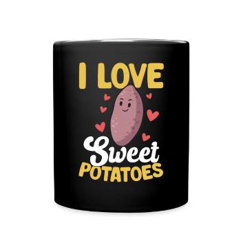 Légumes-racines de patates douces - Mug uni - noir - Devant